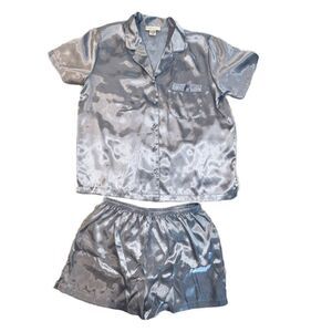 Morgan Taylor Intimates VINTAGE Light Blue Two-Piece Lingerie Short Set - Size M